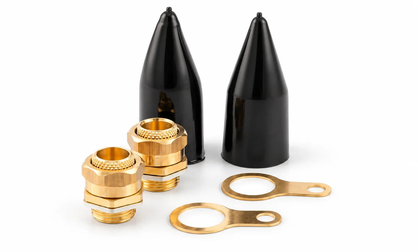 Representative BW-type brass armoured cable gland kit based on HUSI catalog products